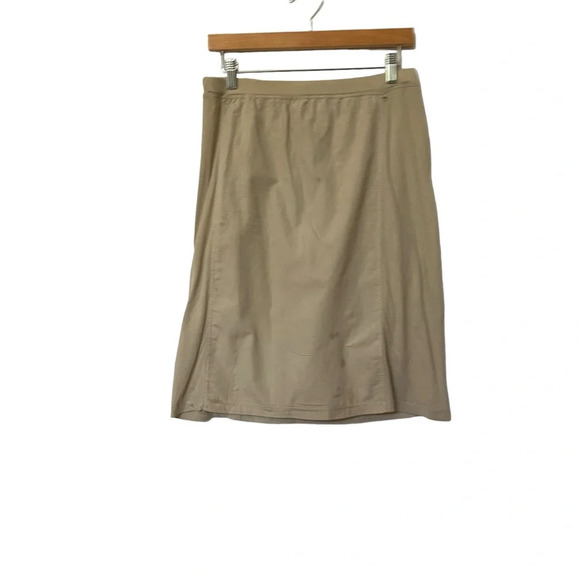 James Perse Tan Midi Elastic Waist Cotton Skirt A23 - Picture 1 of 7